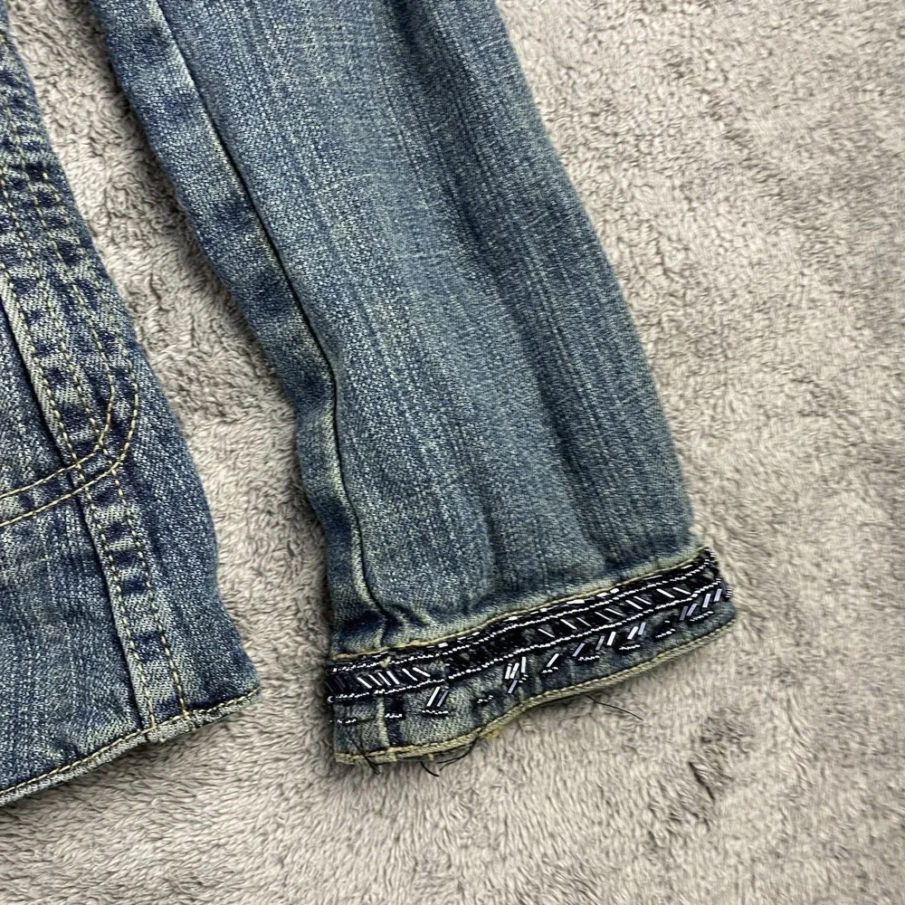 Vertigo Denim Jean Jacket Womens Large Blue‎ Pockets